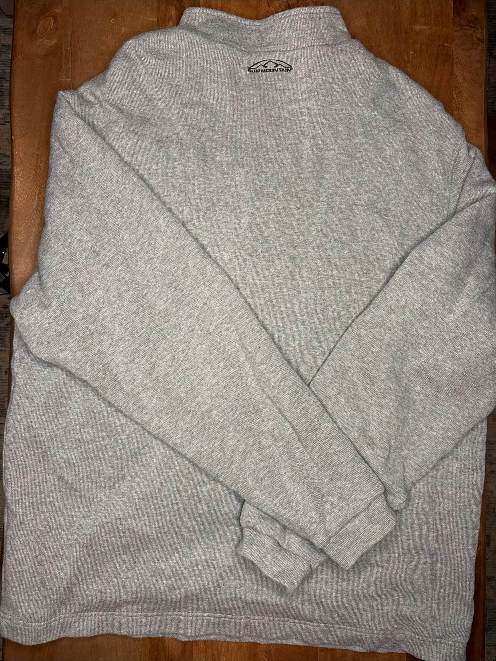 Sun Mountain Wind Wear Men's Light Gray Quarter-Zip Pullover Sweater